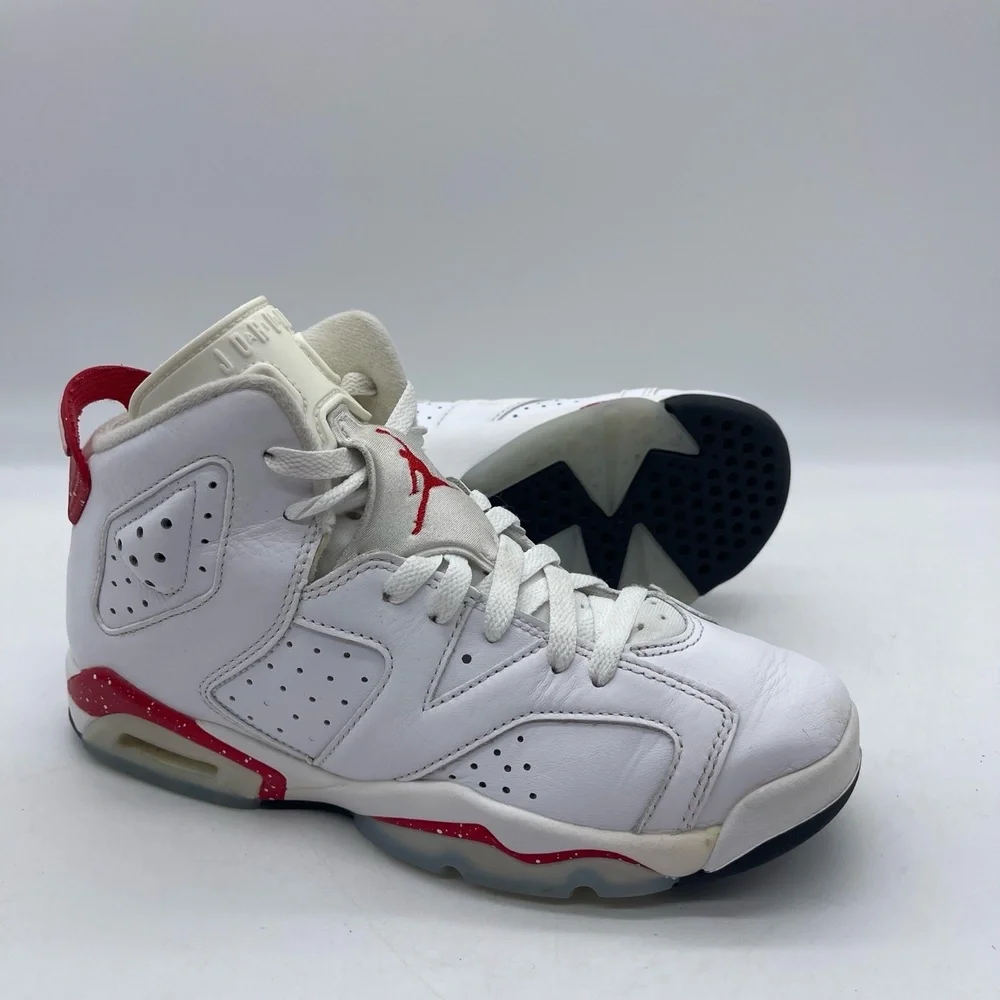 Nike Air Jordan 6 Retro GS‎ 384665-162 Youth Size 6Y Shoes 'Red Oreo' Sneakers